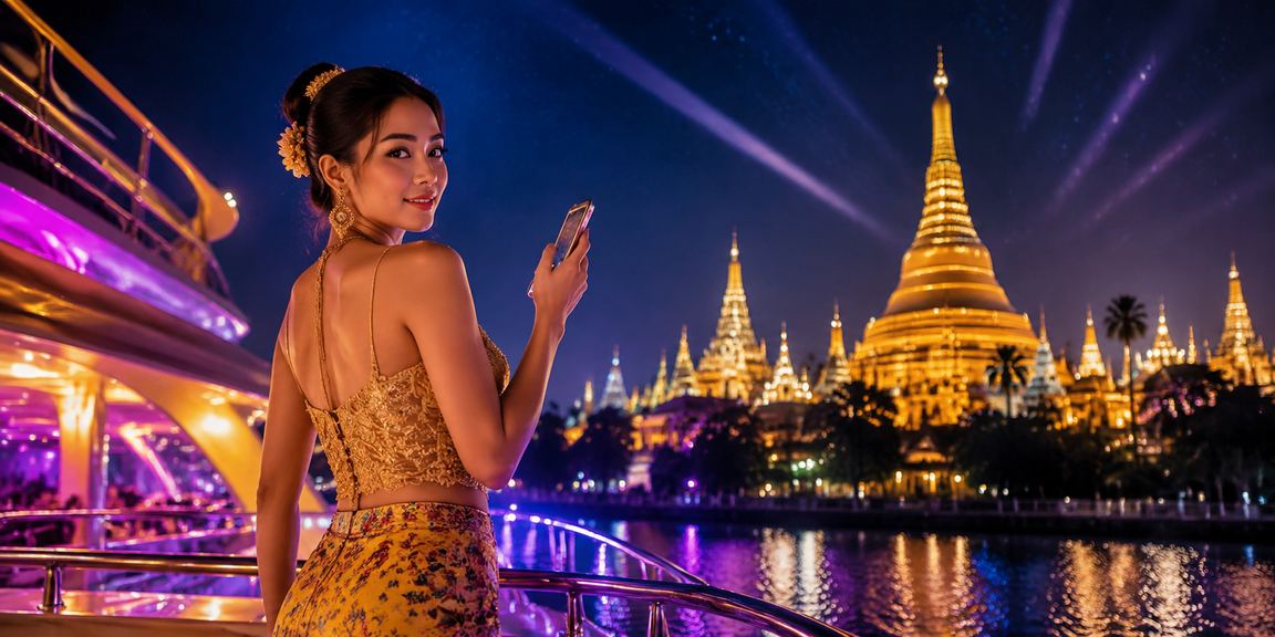 ဘားဂိုမြို့တွင် မိုဘိုင်းမှ ကာစီနိုကစားနေသော လူ